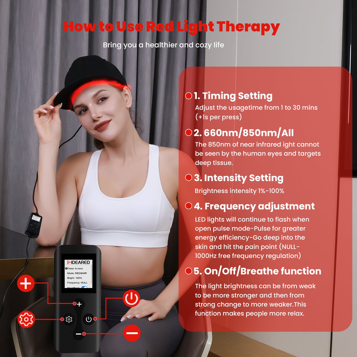 Redipy Infrared Red Light Therapy Hair Growth System Red Light Therapy Cap Hair Growth for Men & Women, Hair Loss Treatments Hair Cap, Hair Growth Treatment for Men and Women
