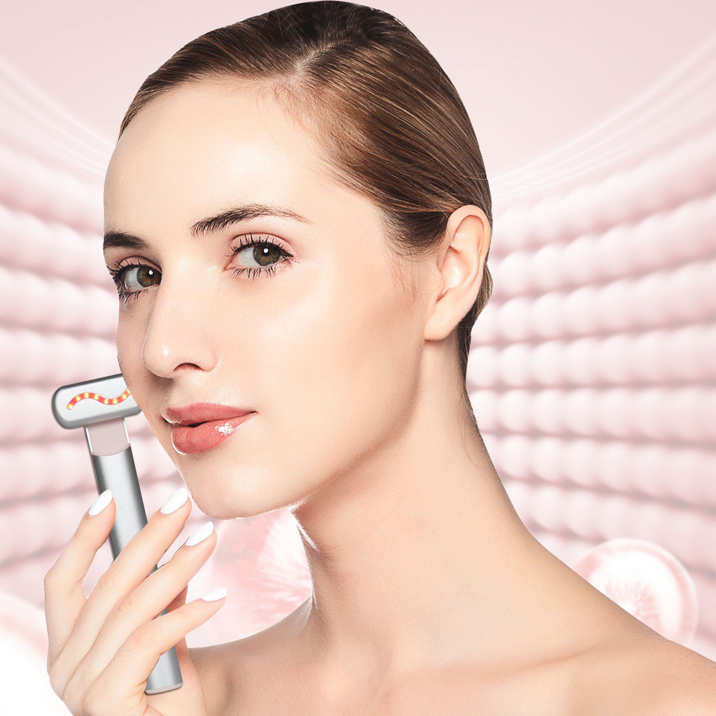 Red LED light therapy & EMS face eye facial wand