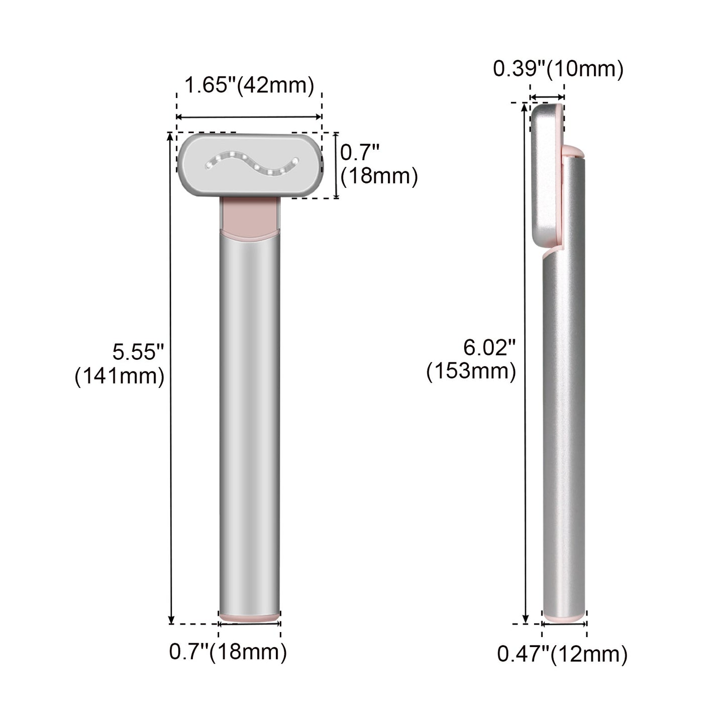 Red LED light therapy & EMS face eye facial wand