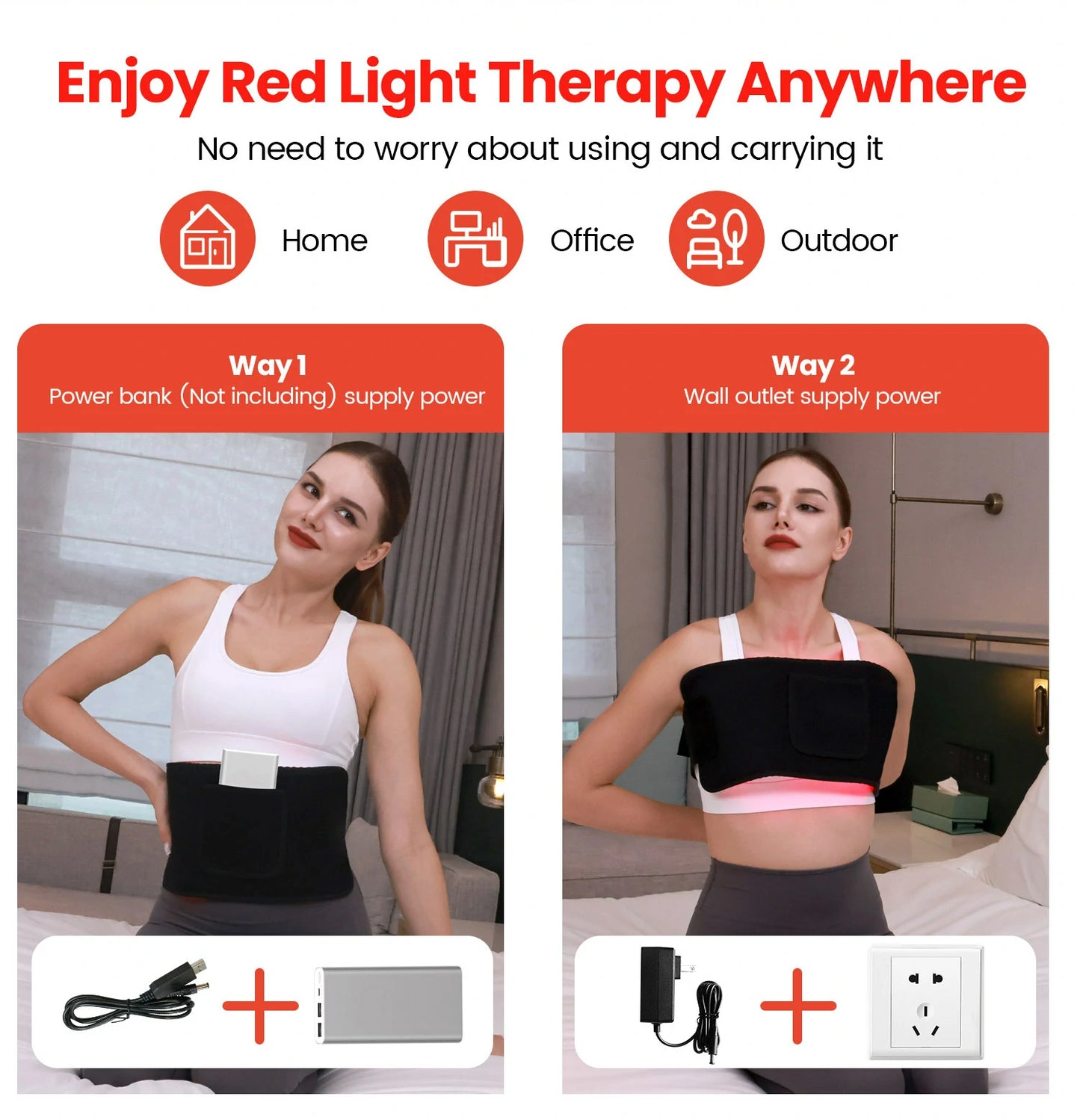 Dual-Wavelength LED Therapy Belt – Full-Color Display (660 nm & 850 nm)