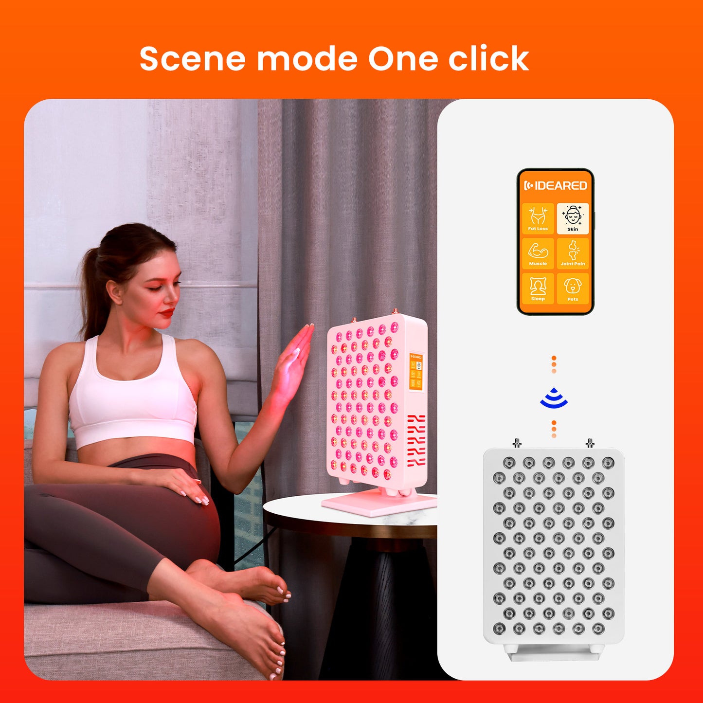 Redipy Red Light Device, 8 in 1 Red Light Panel with 72 Pcs Dual Chips LEDs, Mobile App, Remote, Toucch Screen Control, Timer, Hanging Kit & Adjustable Stand for Home Office & Gym.