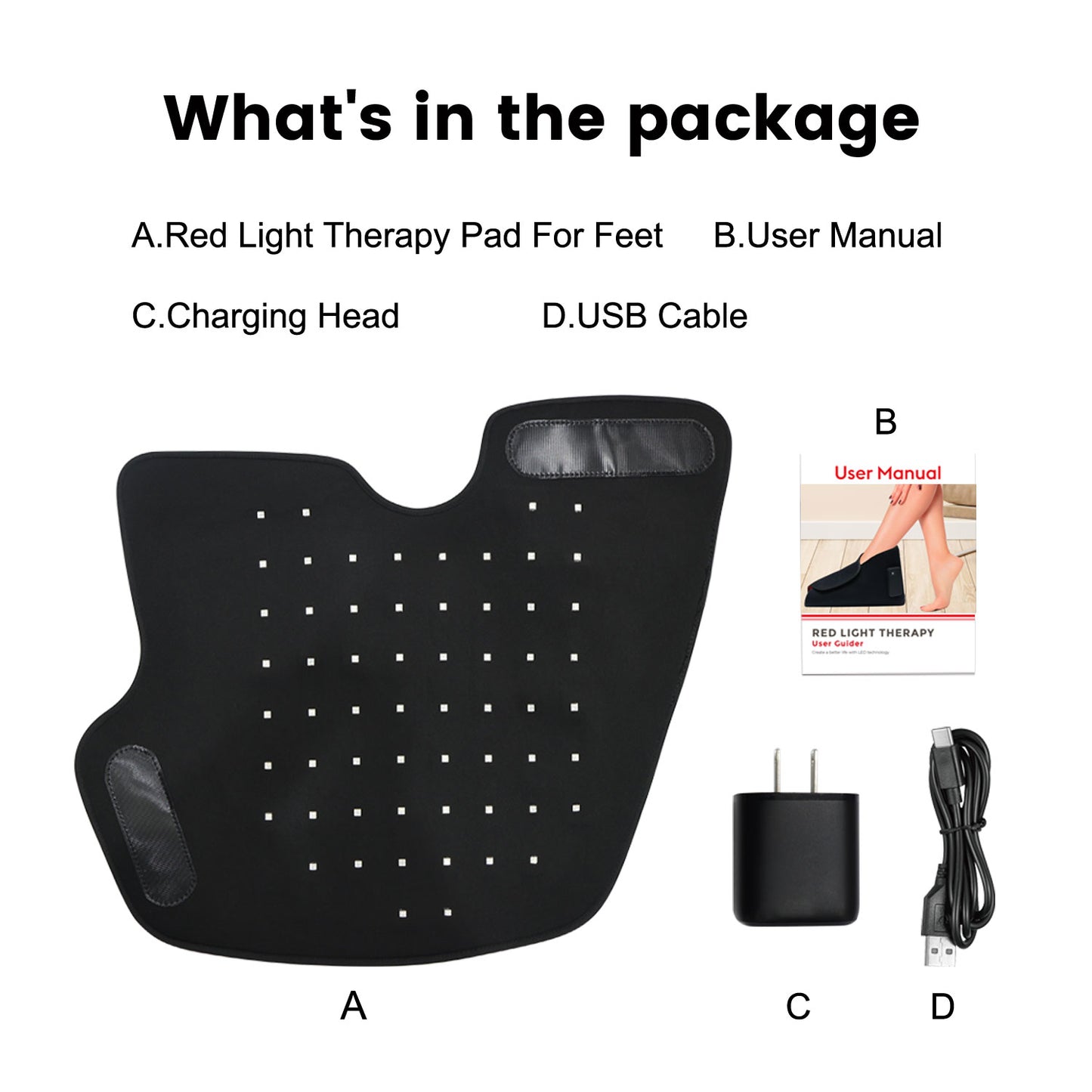Walk Freely Battery-Powered 660 nm / 850 nm LED Foot Therapy Shoes