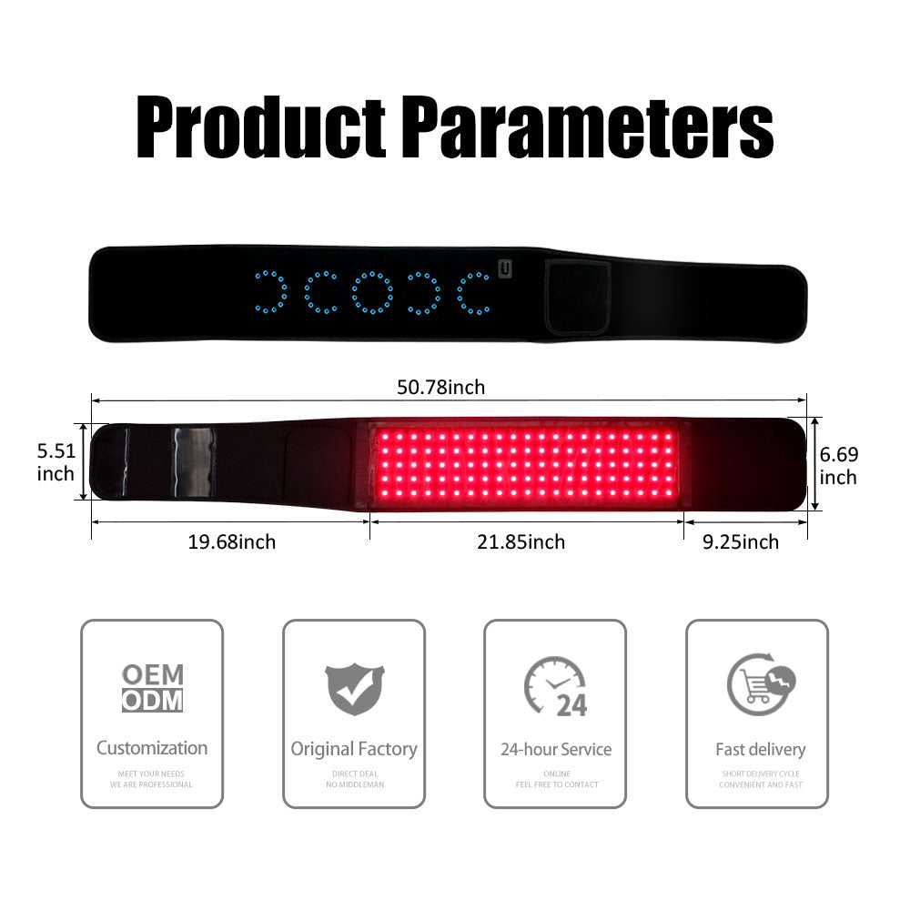 Hands-Free Dual-Wavelength Infrared NIR Red Light Wrap Belt (660 nm & 850 nm)